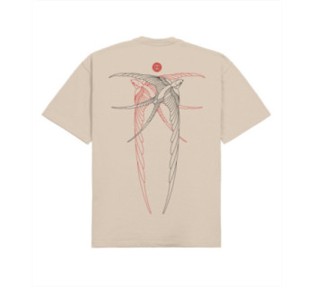 Футболка boxy MEDOOZA "Birds" (бежевый)