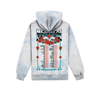 Худи MEDOOZA "Tour 11" (тай-дай бело-голубой)