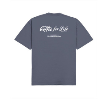 Футболка MEDOOZA x Welder C. ‘Coffee for Life’ (серо-синий) NCL23