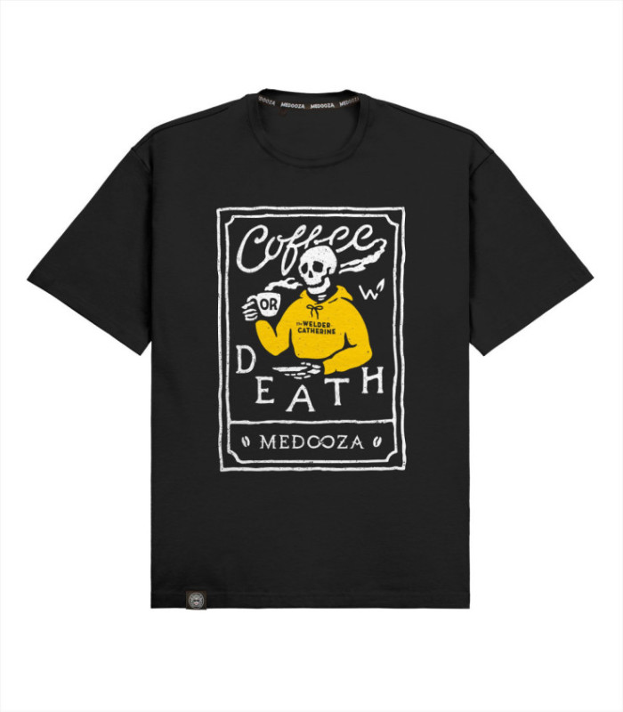 Футболка MEDOOZA x Welder C. ‘Coffee or Death’ (черный) NCL23