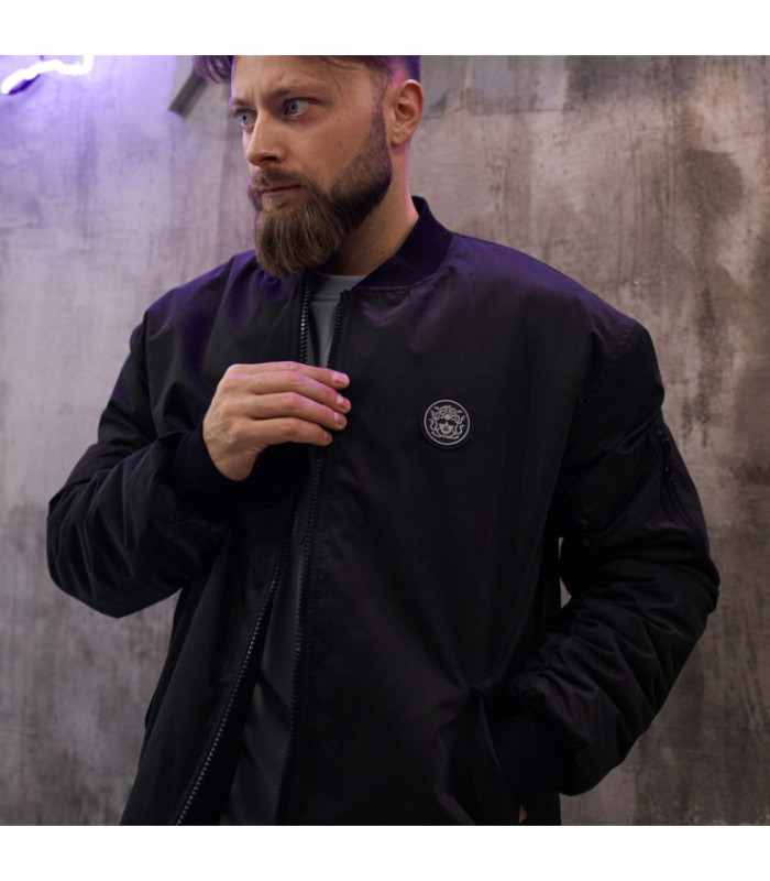 Бомбер удл. MEDOOZA "Snake_embr" (черный)