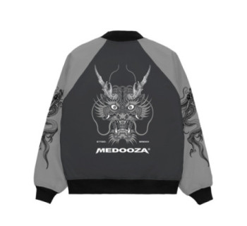 Бомбер MEDOOZA "Super Dragon" (серый)