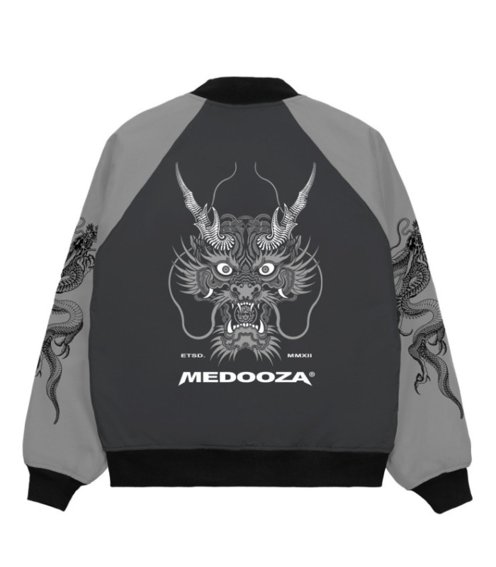 Бомбер MEDOOZA "Super Dragon" (серый)