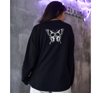 Лонгслив MEDOOZA "Metal Type" (W) (черный)