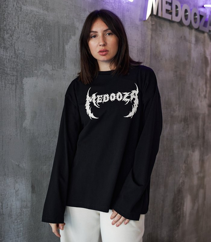 Лонгслив MEDOOZA "Metal Type" (W) (черный)