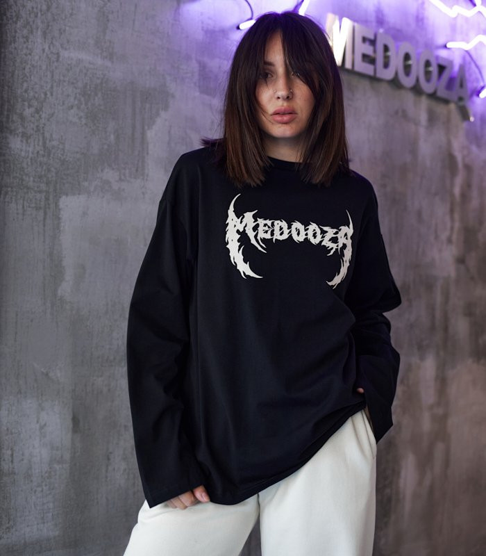 Лонгслив MEDOOZA "Metal Type" (W) (черный)
