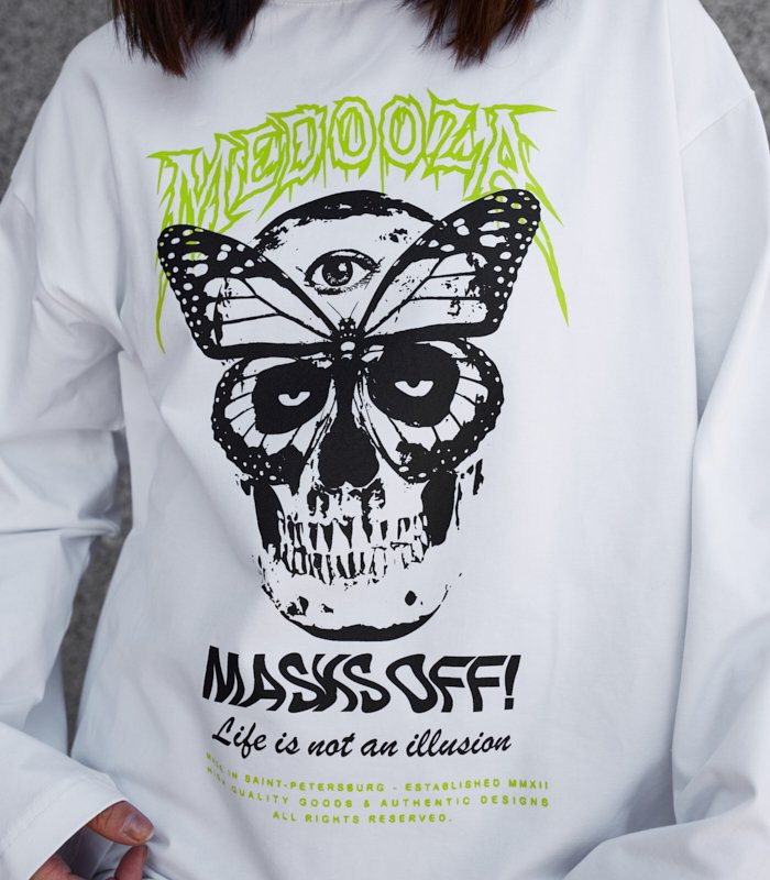 Лонгслив MEDOOZA "Masks Off" (W) (белый)