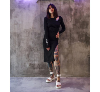 Платье с каплями MEDOOZA "Barbed Rose" (W) (черный)