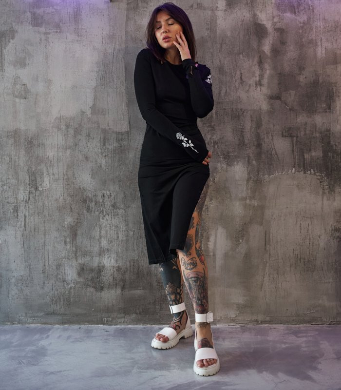 Платье с каплями MEDOOZA "Barbed Rose" (W) (черный)