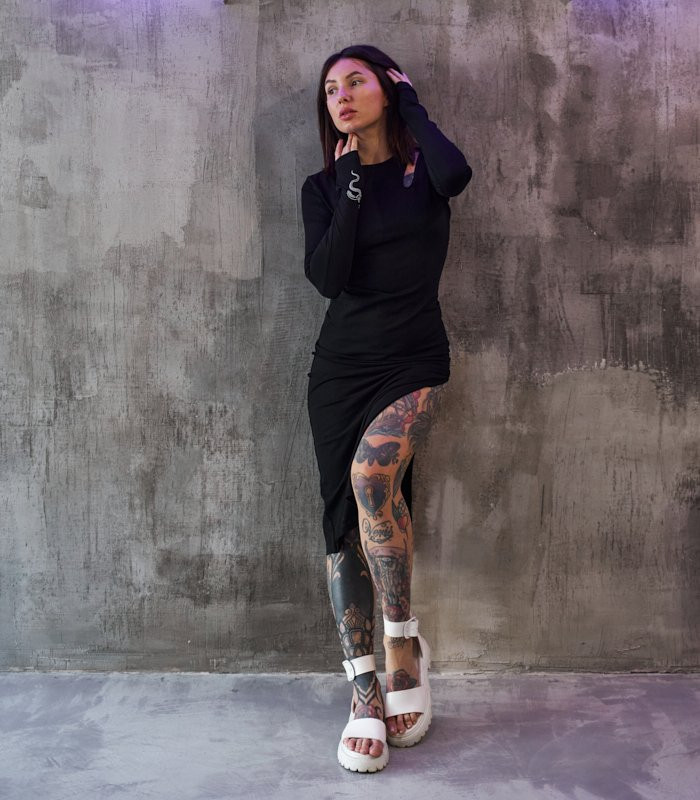 Платье с каплями MEDOOZA "Snake" (W) (черный)