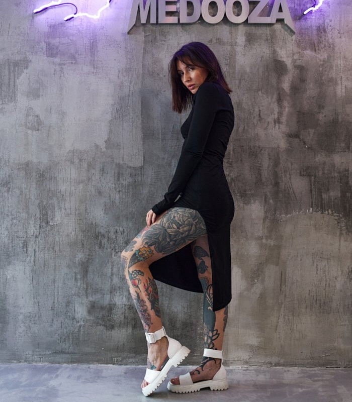 Платье с каплями MEDOOZA "Snake" (W) (черный)