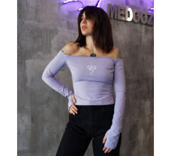 Топ с открытыми плечами MEDOOZA "Snake" (W) (сирень)