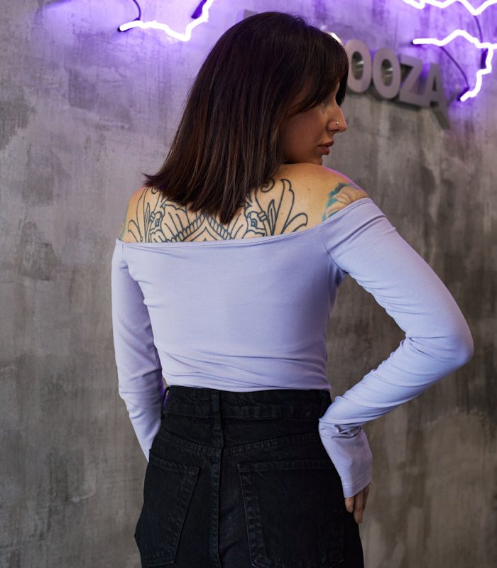 Топ с открытыми плечами MEDOOZA "Snake" (W) (сирень)