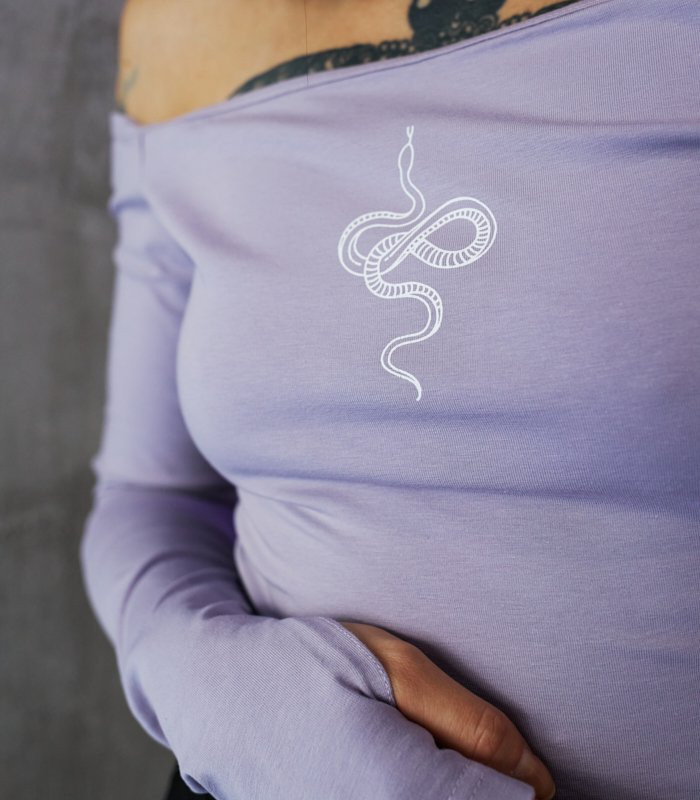 Топ с открытыми плечами MEDOOZA "Snake" (W) (сирень)
