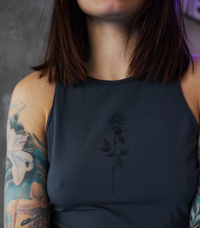 Майка MEDOOZA "Barbed Rose" (W) (графит)