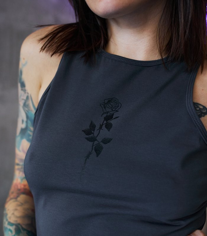 Майка MEDOOZA "Barbed Rose" (W) (графит)