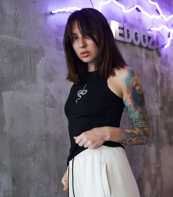 Майка MEDOOZA "Snake" (W) (черный)