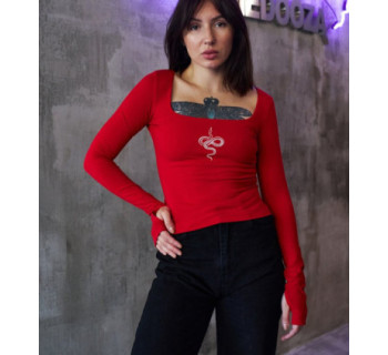 Топ каре MEDOOZA "Snake" (W) (красный)