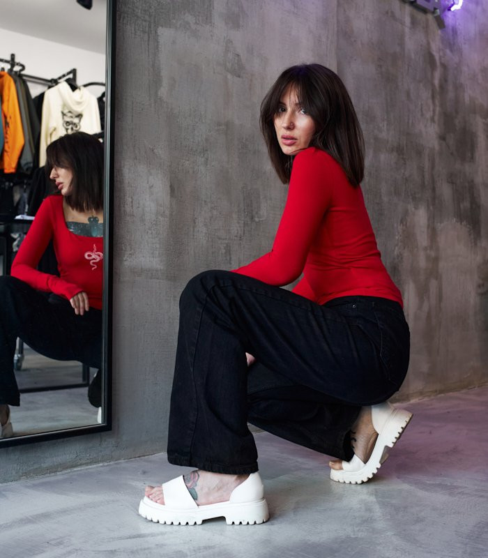 Топ каре MEDOOZA "Snake" (W) (красный)