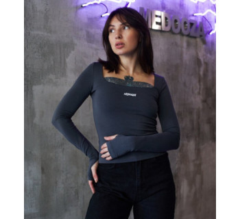 Топ каре MEDOOZA "Birds" (W) (графит)