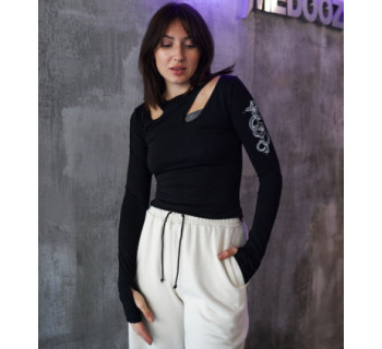 Топ с каплями MEDOOZA "Katana" (W) (черный)