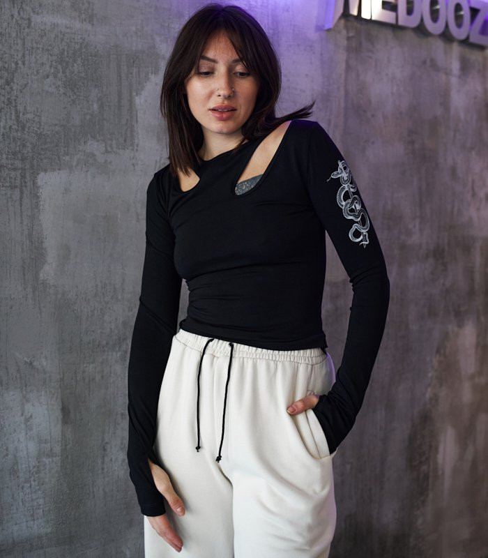 Топ с каплями MEDOOZA "Katana" (W) (черный)