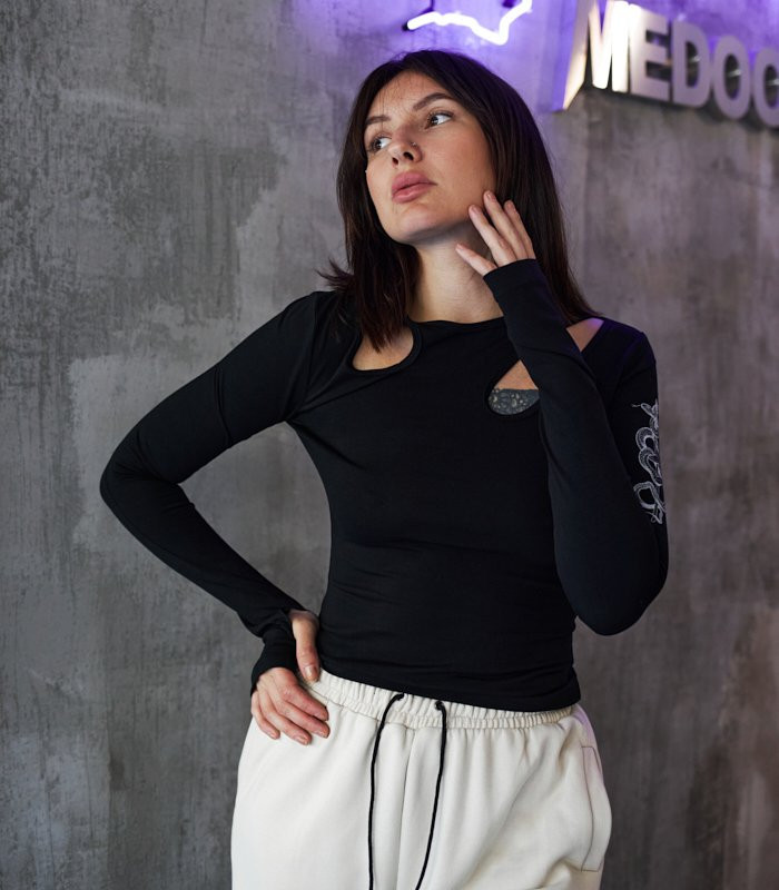 Топ с каплями MEDOOZA "Katana" (W) (черный)