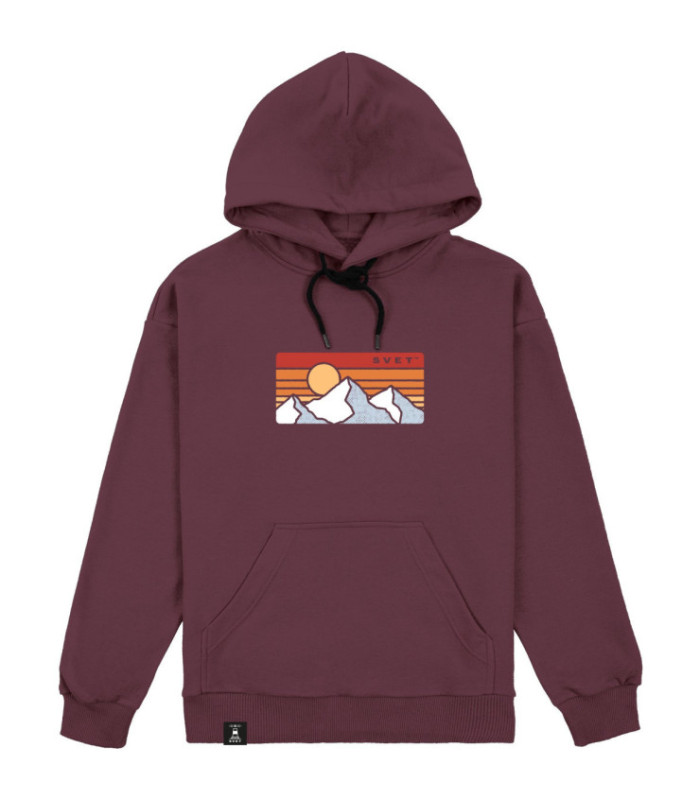 Худи SVET "Закат в горах" (бордо)