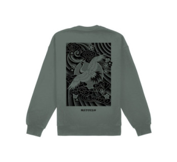 Свитшот MEDOOZA "Журавль" (серо-зеленый)
