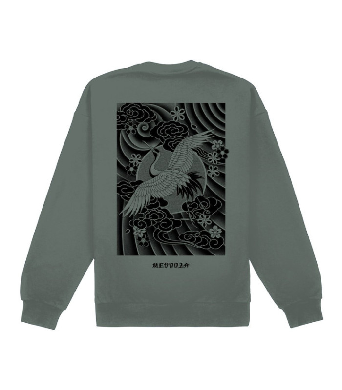 Свитшот MEDOOZA "Журавль" (серо-зеленый)