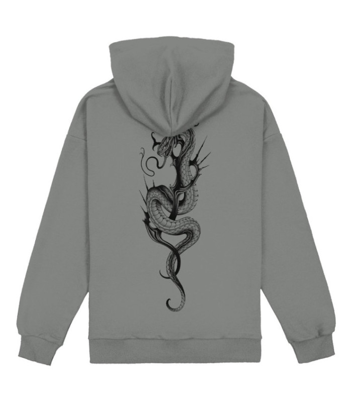 Худи MEDOOZA "Snake_tribal" (серый)