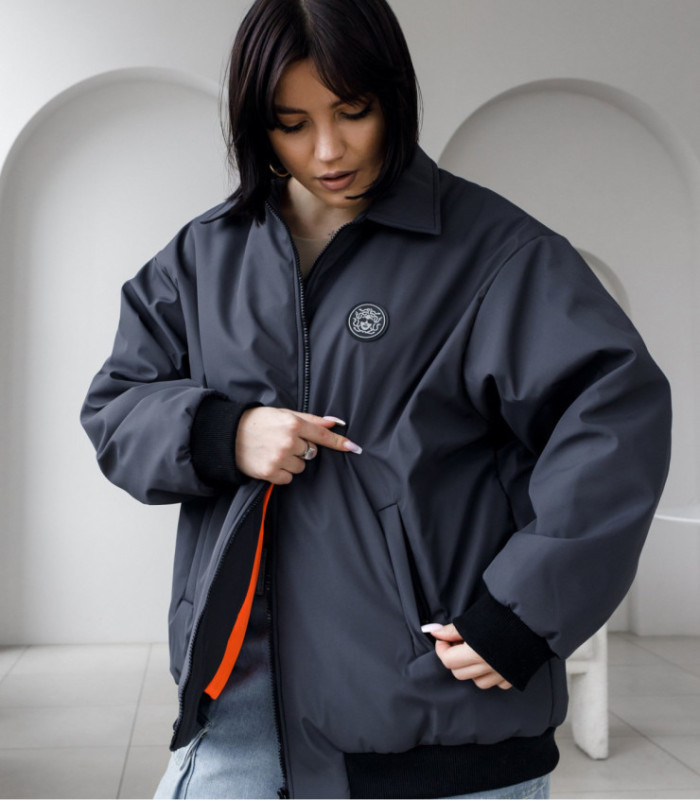 Бомбер MEDOOZA "Snake_embr" (W) (графит)