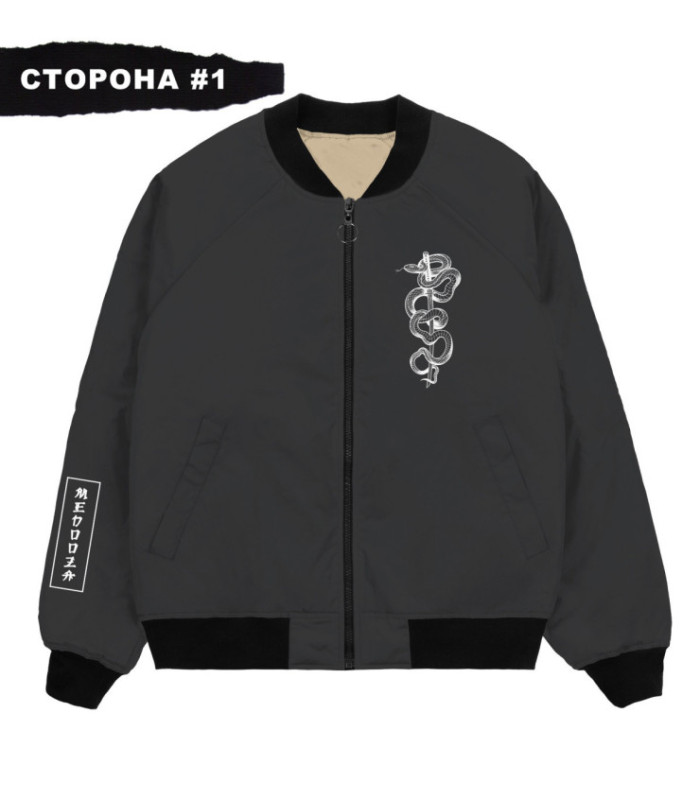 Бомбер MEDOOZA 2-сторон. "Журавль/Katana"