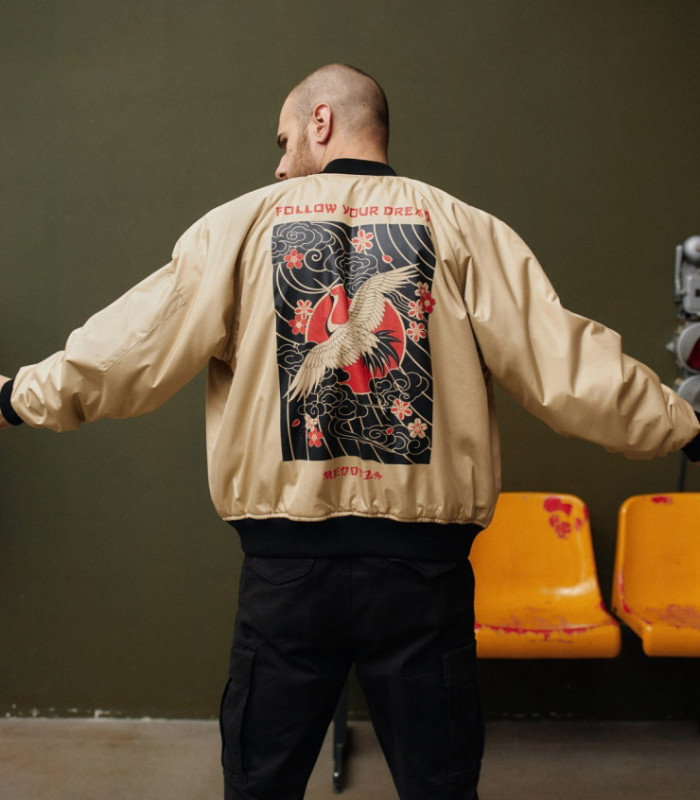 Бомбер MEDOOZA 2-сторон. "Журавль/Katana"