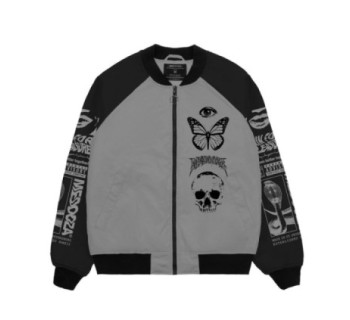 Бомбер MEDOOZA "Mystic" (серо-черный)