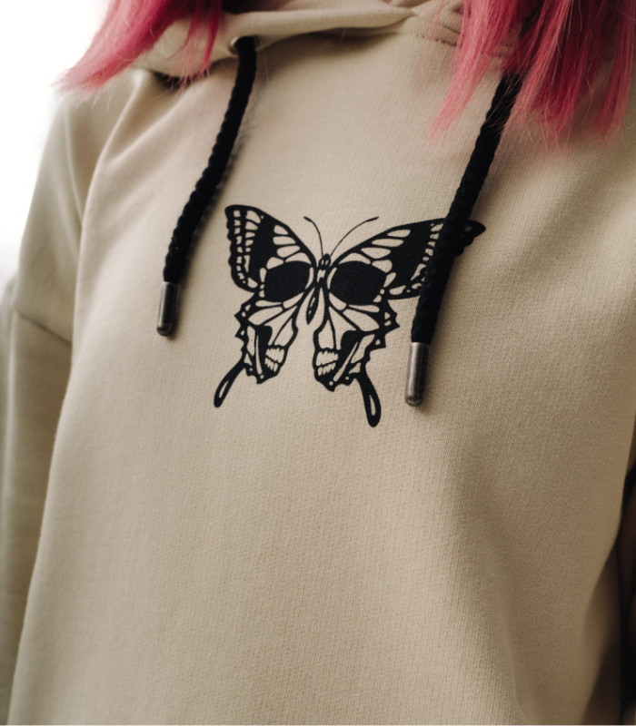 Худи MEDOOZA "Butterfly" (W) (молочный)