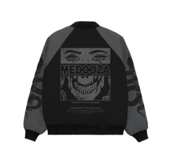 Бомбер MEDOOZA "Face-Viper" (черно-серый)