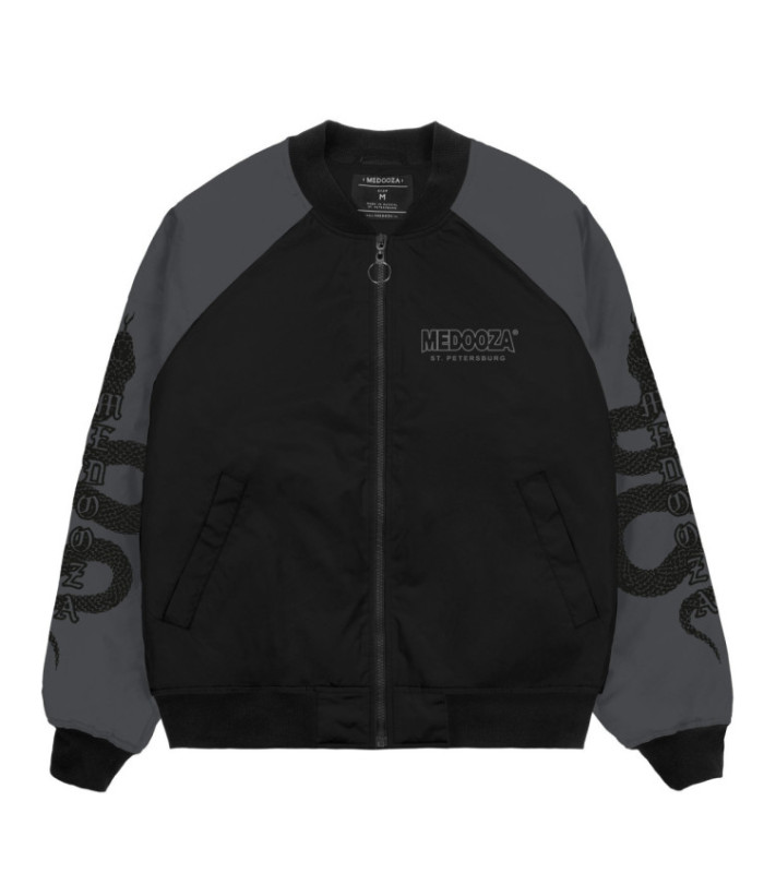 Бомбер MEDOOZA "Face-Viper" (черно-серый)