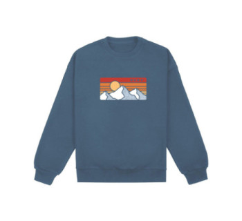 Свитшот SVET "Закат в горах" (серо-синий)