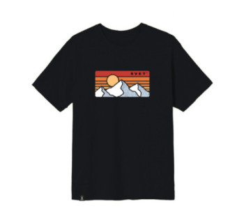 Футболка SVET "Закат в горах" (черный)
