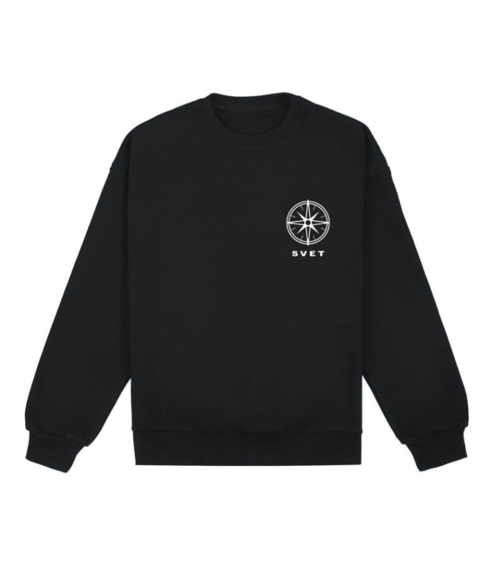 Свитшот SVET "На край света" (черный)