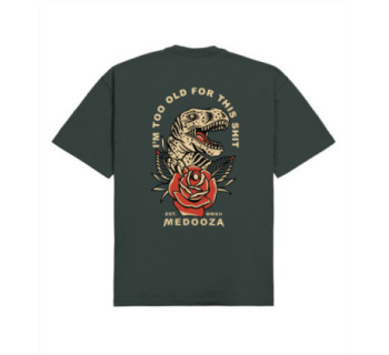 Футболка boxy MEDOOZA "Dinosaur" (темно-зеленый)