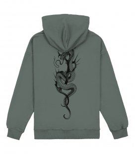 Худи MEDOOZA "Snake_tribal" (серо-зеленый)