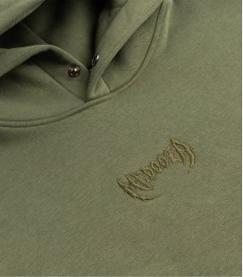 Худи MEDOOZA "Metal Logo embr" (оливковый начес)