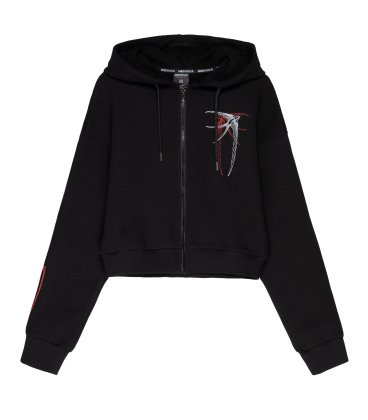 Zip-худи MEDOOZA "Birds" (W) (черный)