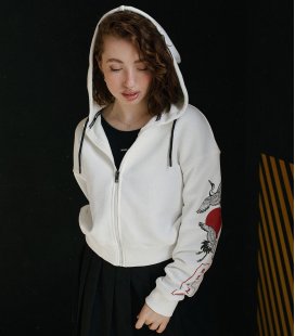Zip-худи MEDOOZA "Japaniac II" (W) (молочный)