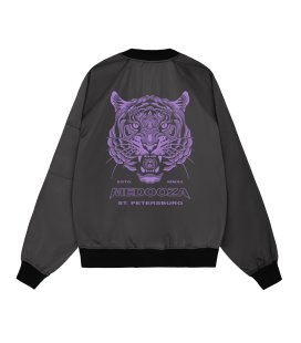 Бомбер летний MEDOOZA "Tiger Head" (темно-серый)