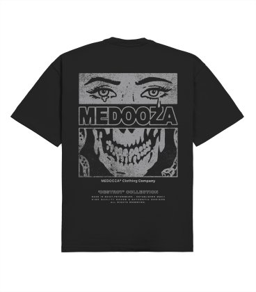 Футболка boxy MEDOOZA "Face" (черный)