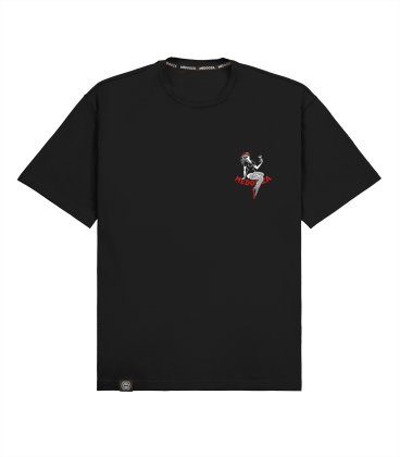 Футболка boxy MEDOOZA "Luck" (черный)