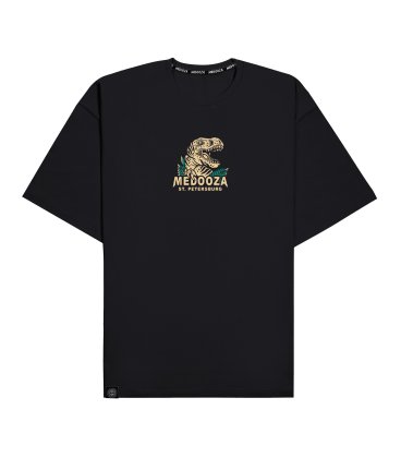 Футболка boxy MEDOOZA "Dinosaur" (черный)